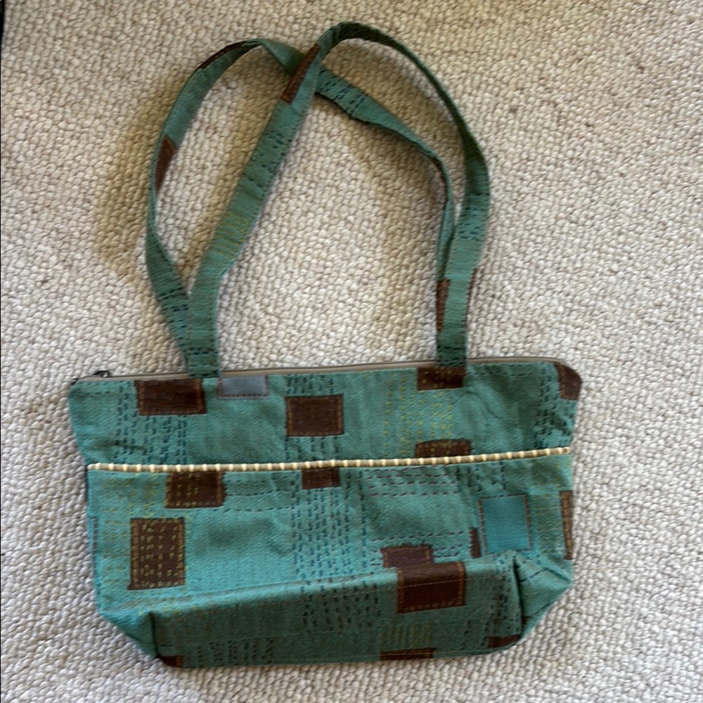 Stylish Green Patterned Tote Bag